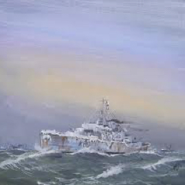 HMS Bluebell, corvette, in northern waters.jpeg